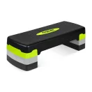 Aerobik lépcső, Neo-Sport, NS-400, zöld, 28 × 68 × 20 cm, 3 szint, csúszásgátlós, vízálló, teherbírás: 200 kg teherbírás, csúszásgátló szőnyeggel (TE140000)