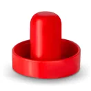 Léghoki ütő és korong szett, Neo-Sport Air Hockey, 2 db ütő 4,5 x 5 cm filc alátétekkel, 6 db korong 3,2 cm
