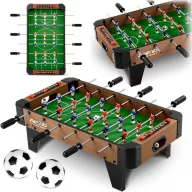   Csocsóasztal, Neo-Sport NS-437, zöld, 69 x 37 x 22 cm, hordozható, 18 játékos, 2 labda, 6 krómozott rúd, csúszásgátló fogantyúk, kézi számláló