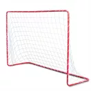 Futballkapu, Neo-Sport NS-450, 183 x 122 x 61 cm, 2 db, piros keret, fehér PE háló, fém váz, időjárásálló, 4 db rögzítő, könnyű kivitel, szerszám nélkül összeszerelhető