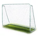Futballkapu, Neo-Sport, 215 x 153 x 76 cm, PE háló, fém váz, időjárásálló, célzó ponyvával, rögzítővel, szerszám nélkül szerelhető