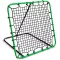 Visszapattanó futball edzőkapu, Neo-Sport, 100 x 100 cm, zöld keret, fekete PE háló, fém váz, időjárásálló, 4 db rögzítő