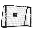 Futballkapu, Neo-Sport NS-462, 180 x 120 x 60 cm, fekete keret, fekete PE háló, fém váz, időjárásálló, keretvédő fedéllel, szerszám nélkül összeszerelhető