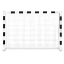 Futballkapu, Neo-Sport NS-464, 180 x 120 x 60 cm, fekete-fehér, fehér PE háló, fém váz, időjárásálló, keretvédő fedéllel, szerszám nélkül összeszerelhető