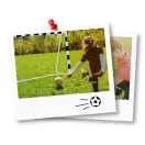 Futballkapu, Neo-Sport NS-464, 180 x 120 x 60 cm, fekete-fehér, fehér PE háló, fém váz, időjárásálló, keretvédő fedéllel, szerszám nélkül összeszerelhető