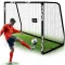Futballkapu, Neo-Sport NS-472, 300 x 200 x 120 cm, fekete keret, fekete PE háló, fém váz, időjárásálló, keretvédő fedéllel, szerszám nélkül összeszerelhető