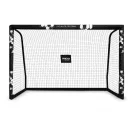 Futballkapu, Neo-Sport NS-472, 300 x 200 x 120 cm, fekete keret, fekete PE háló, fém váz, időjárásálló, keretvédő fedéllel, szerszám nélkül összeszerelhető