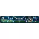 Futballkapu, Neo-Sport NS-473, 300 x 200 x 120 cm, fekete-piros, fekete PE háló, fém váz, időjárásálló, keretvédő fedéllel, szerszám nélkül összeszerelhető
