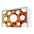 Célzóponyva futballkapura, Neo-Sport, 300 x 200 cm, vízálló, ütésálló, rögzítőkkel, könnyű felszerelés