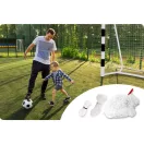 Futballkapu háló, Neo-Sport, 215 x 150 x 90 cm, PE, strapabíró, nagy ütésállóság, rögzítő kötelekkel, könnyen szerelhető