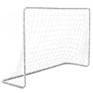 Futballkapu, Neo-Sport NS-485, 183 x 122 x 61 cm, 2 db, fehér keret, fehér PE háló, fém váz, időjárásálló, 4 db rögzítő, szerszám nélkül összeszerelhető (TE1485-2)