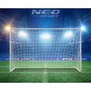 Futballkapu, Neo-Sport NS-485, 183 x 122 x 61 cm, 2 db, fehér keret, fehér PE háló, fém váz, időjárásálló, 4 db rögzítő, szerszám nélkül összeszerelhető (TE1485-2)
