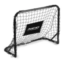 Futballkapu, Neo-Sport NS-486, 60 x 45 x 25 cm, 2 db, fekete keret, fekete PE háló, műanyag váz, időjárásálló, 6 db rögzítő, 1 labda, 1 pumpa, szerszám nélkül összeszerelhető (TE1486)