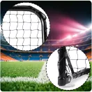Futballkapu, Neo-Sport NS-486, 60 x 45 x 25 cm, 2 db, fekete keret, fekete PE háló, műanyag váz, időjárásálló, 6 db rögzítő, 1 labda, 1 pumpa, szerszám nélkül összeszerelhető (TE1486)