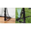 Futballkapu, Neo-Sport NS-486, 60 x 45 x 25 cm, 2 db, fekete keret, fekete PE háló, műanyag váz, időjárásálló, 6 db rögzítő, 1 labda, 1 pumpa, szerszám nélkül összeszerelhető (TE1486)