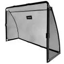 Futballkapu, Neo-Sport NS-487, 180 x 120 x 60 cm, fekete keret, fekete PE háló, fém váz, időjárásálló, keretvédő fedéllel, szerszám nélkül összeszerelhető (TE1487)