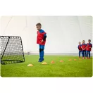 Visszapattanó futball edzőkapu, Neo-Sport, 120 x 120 cm, fekete keret, fekete PE háló, fém váz, időjárásálló, 4 db rögzítő