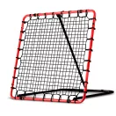 Visszapattanó futball edzőkapu, Neo-Sport, 120 x 120 cm, piros keret, fekete PE háló, fém váz, időjárásálló, 4 db rögzítő