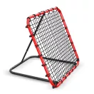 Visszapattanó futball edzőkapu, Neo-Sport, 120 x 120 cm, piros keret, fekete PE háló, fém váz, időjárásálló, 4 db rögzítő