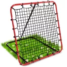 Visszapattanó futball edzőkapu, Neo-Sport, 120 x 120 cm, piros keret, fekete PE háló, fém váz, időjárásálló, 4 db rögzítő