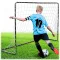 Futballkapu, Neo-Sport NS-492, 183 x 122 x 61 cm, fekete keret, fehér PE háló, fém váz, időjárásálló, 4 db rögzítő, könnyű kivitel, szerszám nélkül szerelhető