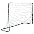 Futballkapu, Neo-Sport NS-492, 183 x 122 x 61 cm, fekete keret, fehér PE háló, fém váz, időjárásálló, 4 db rögzítő, könnyű kivitel, szerszám nélkül szerelhető