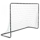 Futballkapu, Neo-Sport NS-492, 183 x 122 x 61 cm, fekete keret, fehér PE háló, fém váz, időjárásálló, 4 db rögzítő, könnyű kivitel, szerszám nélkül szerelhető