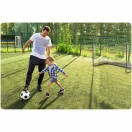Futballkapu, Neo-Sport NS-492, 183 x 122 x 61 cm, fekete keret, fehér PE háló, fém váz, időjárásálló, 4 db rögzítő, könnyű kivitel, szerszám nélkül szerelhető