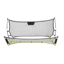 Visszapattanó futball edzőháló, Neo-Sport, 210 x 120 x 35 cm, kétoldalas, 2 az 1-ben, fém váz, fekete PE háló, 4 db rögzítő, beltéri és kültéri