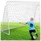 Futballkapu, Neo-Sport NS-496, 300 x 200 x 90 cm, fehér keret, fehér PE háló, fém váz, időjárásálló,  6 db rögzítő, könnyű kivitel, szerszám nélkül szerelhető