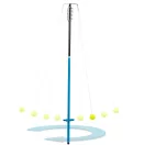 Speedball készlet, Neo-Sport NS-499, 124–138,5 cm állítható magasság, fém, időjárásálló, rugós vég, földbe rögzíthető, 2 db ütővel