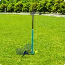 Speedball készlet, Neo-Sport NS-499, 124–138,5 cm állítható magasság, fém, időjárásálló, rugós vég, földbe rögzíthető, 2 db ütővel