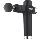 Masszázspisztoly, Neo-Sport NS-501, fekete, akkumulátoros, 8 cserélhető fej, 7 sebességfokozat, USB-C töltés, 2500 mAh, 3200 ütés/perc