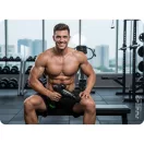 Masszázspisztoly, Neo-Sport NS-503, fekete, akkumulátoros, 9 cserélhető fej, 30 sebességfokozat, USB-C töltés