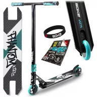   Trükkroller, SOKE XTR, türkiz/fekete, 87 cm, 11 cm 88A alumínium magos kerekek, ABEC-9 csapágy, T kormány, HIC kompresszió, Hybrid Steel fék, tripla króm bilincs, maximum 100 kg