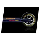 Kaszkadőr roller, SOKE PRO, sötétkék, 85 cm, 11 cm 88A PU kerekek, ABEC-9 csapágy, alumínium Y kormány, HIC kompresszió, Flex Fender fék