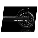 Kaszkadőr roller, SOKE GO!, fekete, 83 cm, 10 cm 88A PU kerekek, ABEC-9 csapágy, Y kormány, Flex Fender fék, tripla alumínium bilincs