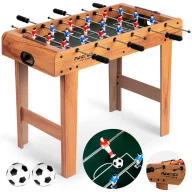   Csocsóasztal, Neo-Sport NS-802, zöld, 70 x 37 x 62 cm, fa, 18 játékos, 2 db labda, 6 krómozott rúd, csúszásgátló fogantyúk, kézi számláló