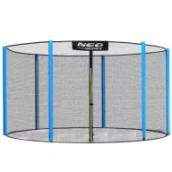   Trambulin külső védőháló, Neo-Sport 1810, átmérő: 183 cm, magasság: 150 cm, 6 oszlophoz, polietilén, cipzáras bejárat