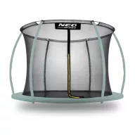  Trambulin belső védőháló, Neo-Sport 1831, átmérő: 252 cm, magasság: 180 cm, 6 oszlophoz, polietilén, cipzáras bejárat