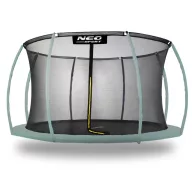   Trambulin belső védőháló, Neo-Sport 1835, átmérő: 435 cm, magasság: 180 cm, 8 oszlophoz, polietilén, cipzáras bejárat