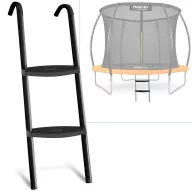   Trambulin létra, Neo-Sport C, ezüst/fekete, 2 fokos, magasság: 60 cm, acél/műanyag, 183–252 cm trambulinokhoz, gyors szerelés