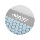 Akupresszúrás szőnyeg, Neo-Sport NS-901, szürke/kék, 127 x 48 x 2,5 cm, párnával, hordtáskával, levehető pamut huzat, 378 + 51 db tüskés rozetta