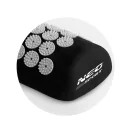 Akupresszúrás szőnyeg, Neo-Sport NS-901, fekete/szürke, 127 x 48 x 2,5 cm, párnával, hordtáskával, levehető pamut huzat, 378 + 51 db tüskés rozetta