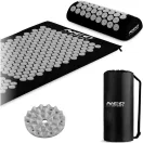 Akupresszúrás szőnyeg, Neo-Sport NS-901, fekete/szürke, 127 x 48 x 2,5 cm, párnával, hordtáskával, levehető pamut huzat, 378 + 51 db tüskés rozetta