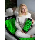Akupresszúrás szőnyeg, Neo-Sport NS-901, fekete/zöld, 125 x 46 x 2,5 cm, párnával, hordtáskával, levehető pamut huzat, 378 + 51 db tüskés rozetta