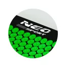 Akupresszúrás szőnyeg, Neo-Sport NS-901, fekete/zöld, 125 x 46 x 2,5 cm, párnával, hordtáskával, levehető pamut huzat, 378 + 51 db tüskés rozetta