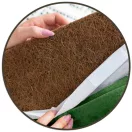 Akupresszúrás szőnyeg, Neo-Sport NS-902, zöld/arany, 70 × 44 x 3,0 cm, cm, párnával, hordtáskával, kókuszrost töltet, 181 + 76 db tüskekorong