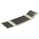 Akupresszúrás szőnyeg, Neo-Sport NS-902, szürke-fekete, 3 részes készlet, 70 × 44 × 3,0 cm + 30,5 × 44 × 3 cm, párnával, hordtáskával, levehető huzat, 316 db korong