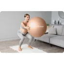 Fitnesz labda, Nukido NS-951, bézs, 65 cm, pukkanásgátló rendszer, csúszásmentes felület, PVC, pumpával, kismamáknak, teherbírás: 200 kg (TE195104)
